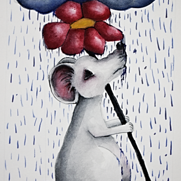 rainy day mouse